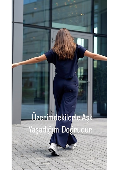 Lismina Lacivert Yoga Tayt Pantolonu