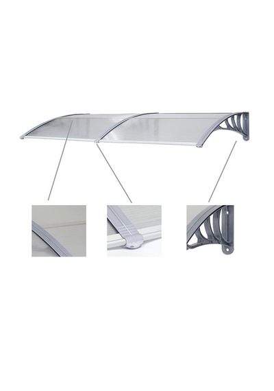 Kapı Üstü Pratik Sundurma 300 X 100 Cm Gri Gri