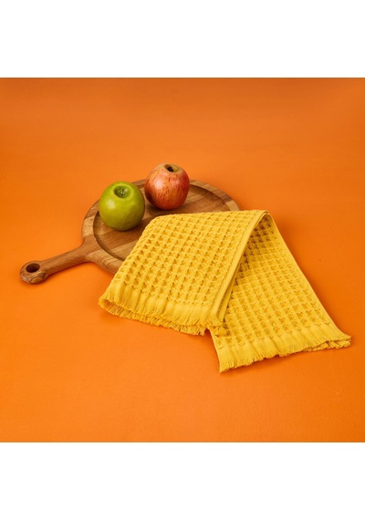 Soft Waffle Mutfak Havlusu - Hardal - 30x45 Cm Çok Renkli