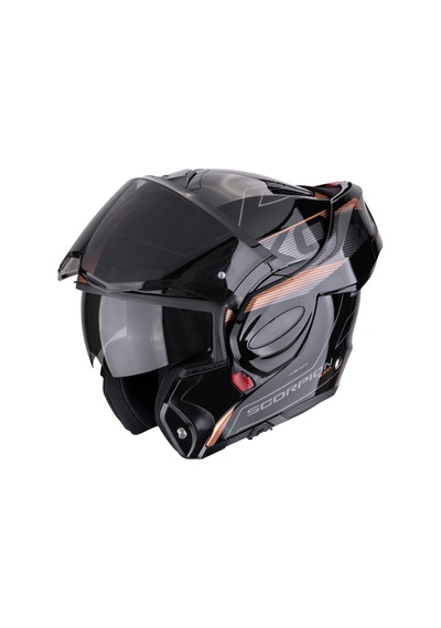 Scorpion Exo-tech Evo Traveller Çene Açılabilir Motosiklet Kaskı Siyah Bakır