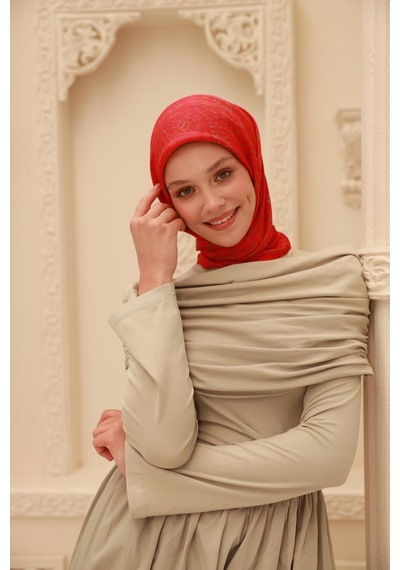 Silk Home Organik Eşarp 79015-31 Pembe, Kırmızı, Yeşil