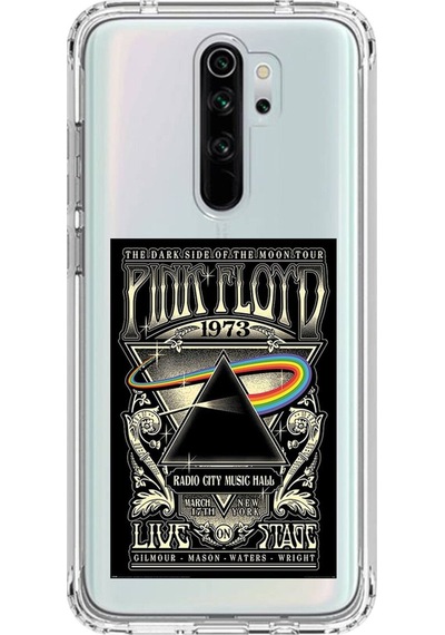Xiaomi Redmi Note 8 Pro Uyumlu Şeffaf Kılıf Pink Floyd Tasarımlı