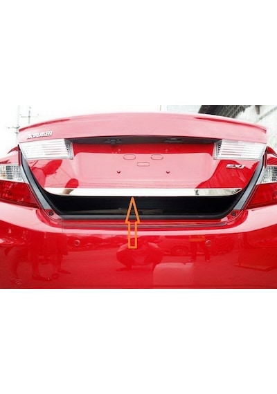 Honda Civic Sedan 2012 - 2015 Krom Bagaj Altı Çıta