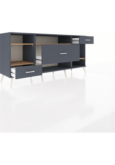 Hyperion Konsol 4 Raflı 3 Çekmeceli 176x44x83 Antrasit-çam/antrasit Çam/antrasit Hyperion Konsol 4 Raflı 3 Çekmeceli 176x44x83 Antrasit-çam/antrasit Çam/antrasit