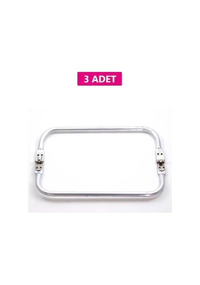 2K Gizli Metal Çanta Bursu 3 Adet - 25 Cm - Metal Çanta Aparatı Çanta Aksesuarı Açık Ahşap