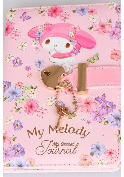 X Dekomus Lisanslı My Melody Secret Garden Edition Kilitli Hatıra Defteri / Günlük Altın