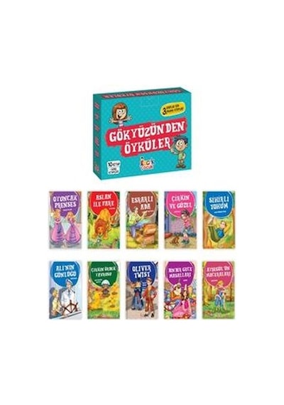 Gökyüzünden Öyküler Seti - 10 Kitap+ Soru Kitapçığı Takım- Bıcırık Yayınları