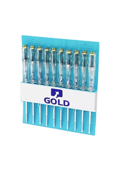 Gold Düz Kontrol Kalemi Klemens Çelik Uçlu- 24'li Paket