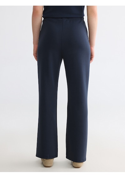 Lcw Comfort Lacivert Beli Lastikli Geniş Paça Kadın Eşofman Altı