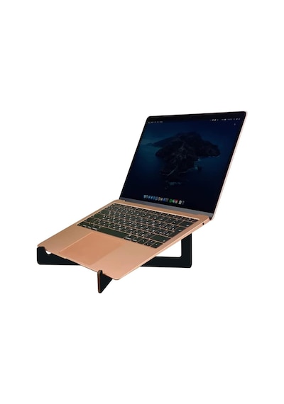 Bk Gift Taşınabilir Siyah Ahşap Notebook Laptop Standı