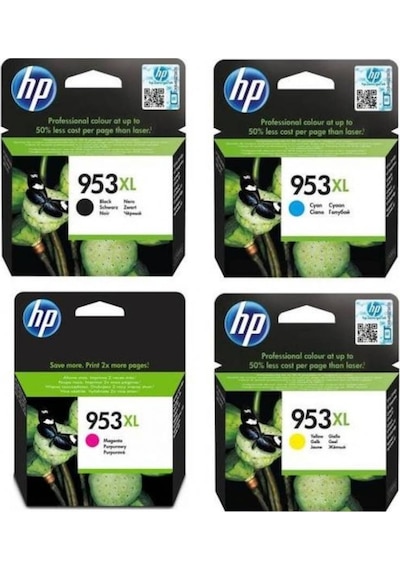 Hp 953Xl Siyah Ve 3 Renkli Set Kartuş