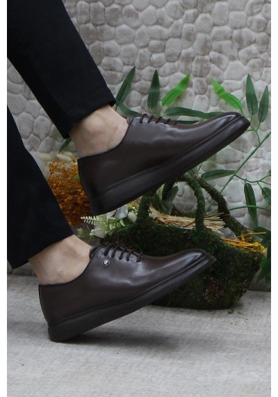 Pierre Cardin 14206 Kahve Hafif Taban Hakiki Deri Erkek Ayakkabı 001