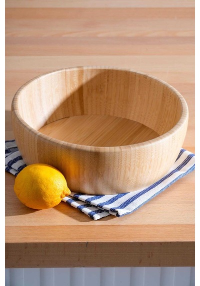 Acar 329 Bambu Bol Kase 24 Cm Kahverengi