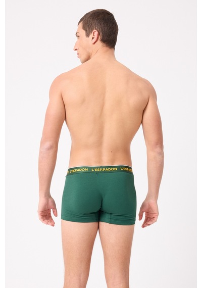 L'espadon Maritime Elite Koleksiyonu Elastik Konforlu Bel Bantlı Çizgili Erkek Trunk Boxer-3234 Zümrüt Yeşili