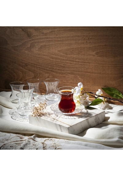Paşabahçe 95961 Aurora Çay Takımı - Çay Seti 12 Parça Şeffaf