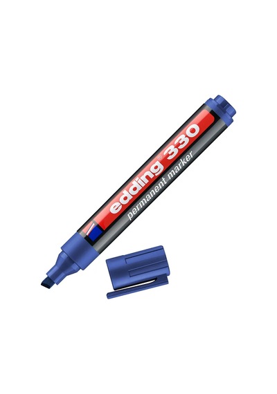 Markör Permanent Kesik Uçlu 1-5 Mm Mavi 330 Mavi