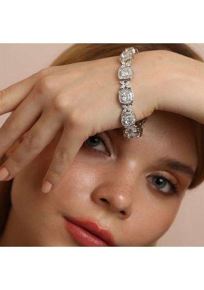 Madam Matmazel Elmas Model Zirkon Taşlı Kadın Gümüş Bileklik 925 Ayar Gerçek Gümüş Baget, Prenses, Kübik Zirkon Kız, Arkadaş, Sevgili, Anne, Eş, H Madam Matmazel Elmas Model Zirkon Taşlı Kadın Gümüş Bileklik 925 Ayar Gerçek Gümüş Baget, Prenses, Kübik Zirkon Kız, Arkadaş, Sevgili, Anne, Eş, H
