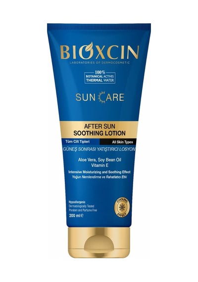 Bioxcin Sun Care Güneş Sonrası Krem Yatıştırıcı Nemlendirici Koruyucu, Aloe Vera Soya Yağı, Vitamin E, 200 Ml Sku: Zeus8690010437488
