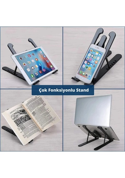 Etashop Katlanabilir Ergonomik Laptop Standı 9",15.6" Notebook Tablet Uyumlu Ayarlanabilir Yükseklik