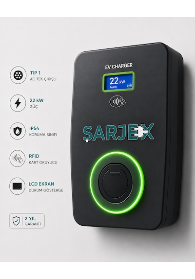 Şarjex 22 Kw Şarj İstasyonu Soketli