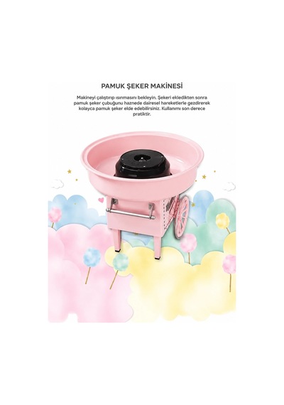 Ev Tipi Pamuk Şeker Makinesi Kompakt Tasarım Çocuklar Ve Partiler İçin Pembe