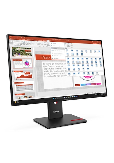 Lenovo Thinkvision T27-40 64a5mat6tk 27" Ips Fhd 120hz 4ms Pivot Yükseklik Ayarlı Monitör Hdmı, Dp, Vga, Usb Hub