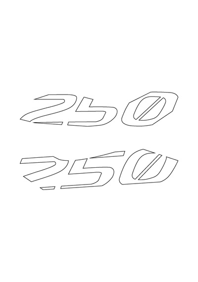 Cfmoto 250sr Orta Şase 250 Yazı Sticker Etiket Modeli