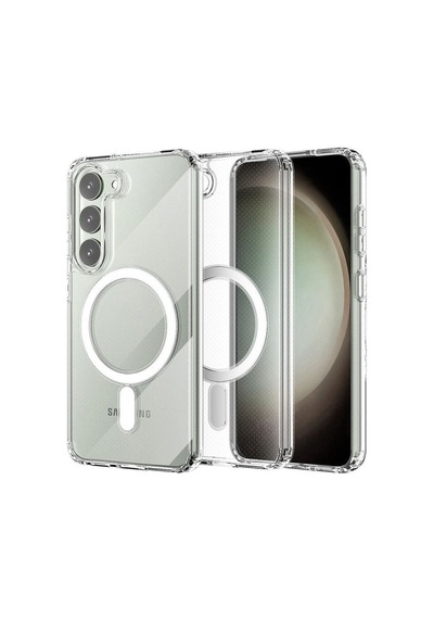 Samsung Galaxy S23 Kılıf Magneticsafe Şeffaf Silikon - Şeffaf