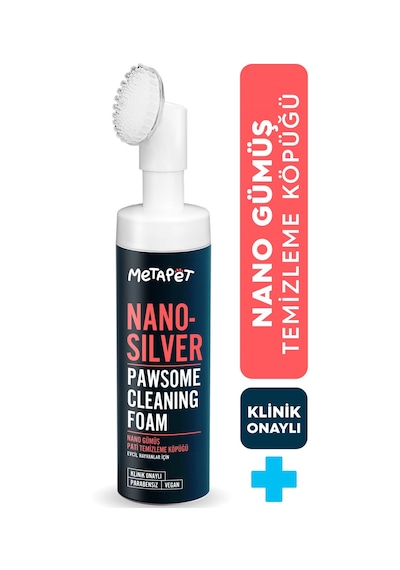 Metapet Doğal Nano Gümüş Kedi Pati Temizleme Köpüğü Pati Yıkama 200 ML