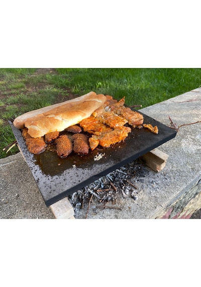 Mangal Taşı 35x40cm - Doğal Bazalt Taşı Mangal, Barbekü, Pişirme