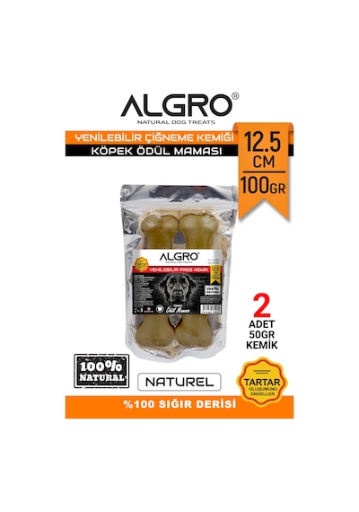 Algro Doğal Ödül Kemiği Sığır Derisi 12.5 CM 100 G
