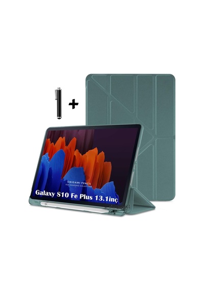 Galaxy Uyumlu Tab S10 Fe Plus 13.1 İnç Kılıf Yumuşak Kalem Bölmeli Trifolding + Kalem X620