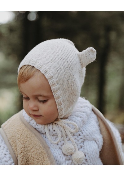 Oh La La Koala Kulaklı Bebek Beresi Model 3 Bej