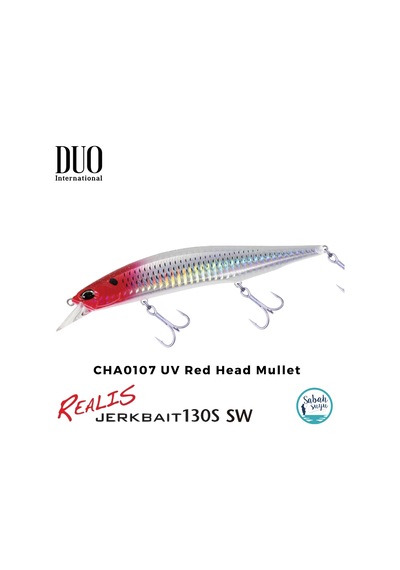 Duo Realis Jerkbait 130s Sw Cha0107 Uv Red Head Mullet