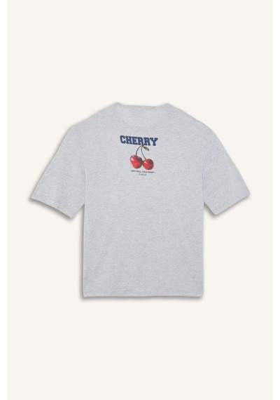 Defacto Boxy Fıt Kısa Kollu 2li Şortlu Pijama Takımı I0666ax26hsgr100 Gri-gr100