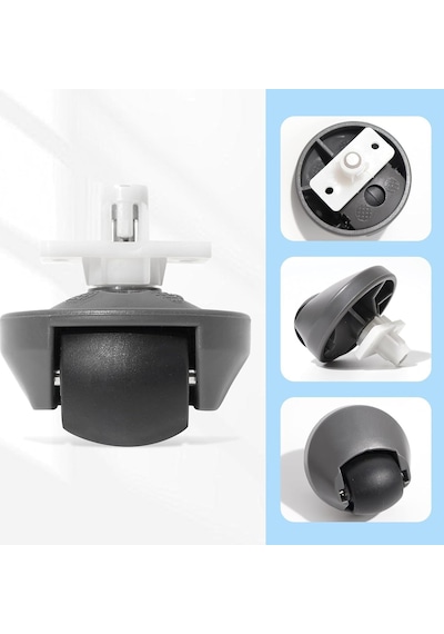Roborock S5 S6 S7 S8 Q7 Q8 İçin 2 Adet Ön Tekerlek Siyah