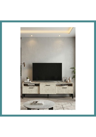 Trendexa Mistral Tv Sehpası Suntalam Ekru 160x40 Cm Mac