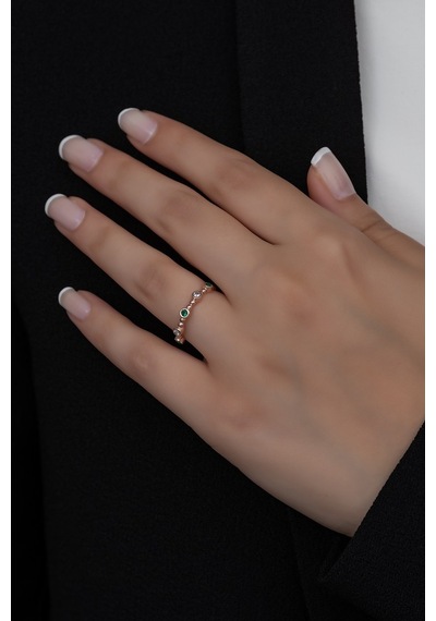 Gümüş Prenses Yüzük Rose Gold Kaplama 925 Ayar Gümüş Rose Gold (511779911)