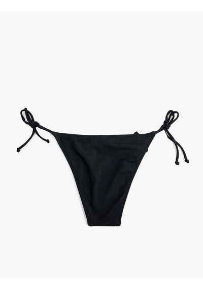 Koton Taşlı Çiçek Aksesuar Detaylı Yanları Bağlamalı İpli Bikini Altı Siyah 6sak00048mm Siyah Koton Taşlı Çiçek Aksesuar Detaylı Yanları Bağlamalı İpli Bikini Altı Siyah 6sak00048mm Siyah