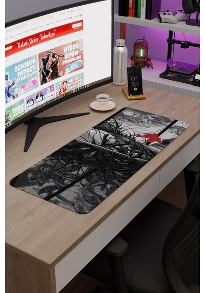 Ghost Of Tsushima Kaymaz Dikişli Kauçuk Oyuncu Mousepad V4 - 70x30 Xl Gaming Mouse Pad Fare Altlığı