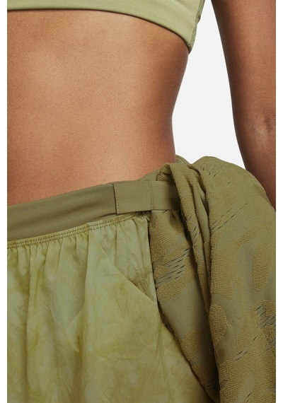 Nike Dri Fit Repel 3 İn Womens Running Short Fermuar Cepli Kadın Koşu Şortu Yeşil