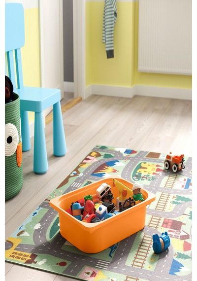 Ikea Açık Turuncu Çok Amaçlı Saklama Kutusu 42x30x10 Cm Oyuncak Düzenleyici Çocuk Odası