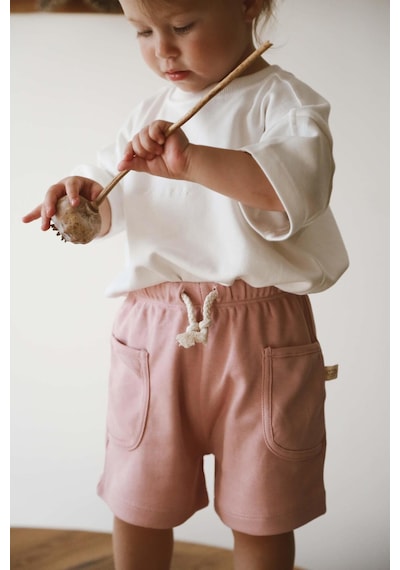 Pembe Basic Cepli Çocuk Şort Pembe