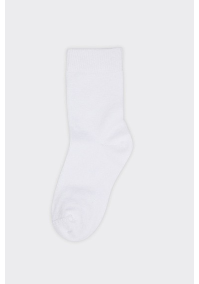 Panço Unisex Çocuk 2'li Basic Beyaz Soket Çorap