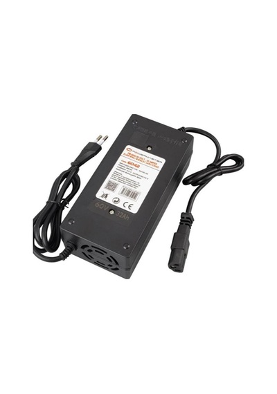 Powermaster 60v 32a Elektrikli Motor Bisiklet Şarj Cihazı Aleti Adaptörü Fanlı T-tipi T Kafalı 60