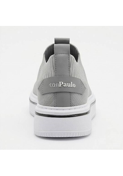 Daytex 1111 Erkek Slip-on - Full Triko Örgü Sportif Kalın Eva Taban Sneaker Gri