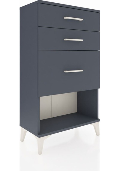 Arges Komodin 3 Çekmeceli 60x30x106 Antrasit-antrasit Antrasit