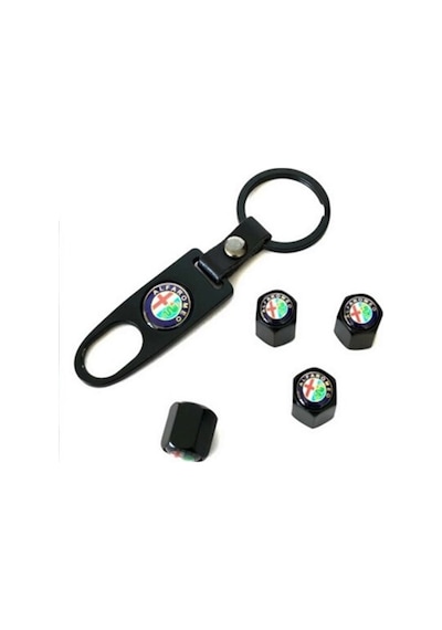 Alfa Romeo Logolu Spider Uyumlu  Sibop Kapağı  Anahtarlık Set