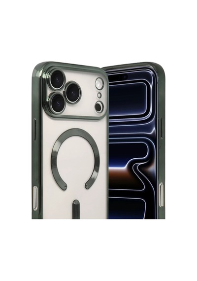 Newface Apple iPhone Uyumlu - 17 Pro Kross Magneticsafe Kapak - Koyu Yeşil Belirtilmemiş