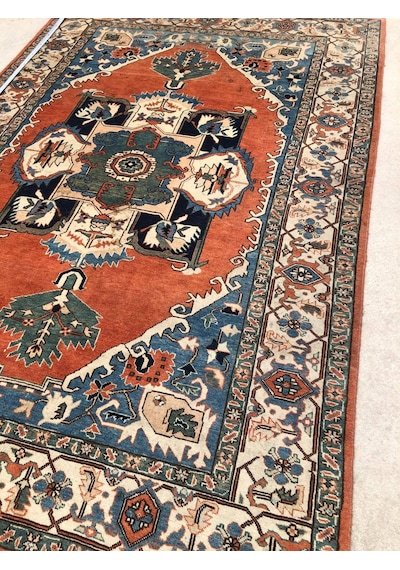 El Dokuma Ipek Yün Iran Tebriz Halı 292X200Cm 008 Teşhir Ürün